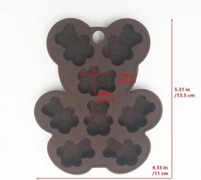 img 3 attached to KeepingcooX Gummy Bear Moulds For Kids, BIGGER & WIDER, Set Of 2, Teddy Bear Fondant/Gum Paste/Cake, Candy, Sweets, Chocolate Silicone Moulds & Ice Cube Trays