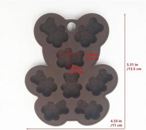 img 3 attached to KeepingcooX Gummy Bear Molds For Kids, BIGGER &amp; WIDER, Набор из 2, Teddy Bear Fondant / Gum Paste / Cake, Candy, Sweets, Chocolate Силиконовые формы и лотки для кубиков льда