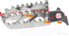 img 3 attached to YOFMOO Stainless Steel Foot Pegs Rest Footpegs for Yamaha PW50 PW80 BW80 DT50 RT100 TTR110 TW200 WR200 XT225 XT250 Motocross Dirt Bike - Compatible and Reliable!