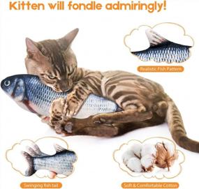 img 4 attached to Interactive Cat Toy: Beewarm Flopping Fish - Perfect For Biting, Chewing And Kicking (Catfish)