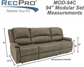 img 2 attached to Upgrade Your RV Living Room With RecPro Charles Collection Double Recliner Sofa & Wall Hugger Recliner - Putty
