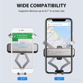 img 2 attached to 📱 Cell Phone Car Cradles, Car Phone Holder, Car Mount for Cell Phone, Cell Phone Accessories, Cell Phone Mount, Anti-Shake Stabilizer Compatible with iPhone 12 11 pro/11 pro max/XS/XR/X/8, Galaxy, Moto and More