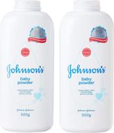 johnson's baby powder regular 500gr / 17.6oz (pack of 2): gentle and convenient for everyday use logo