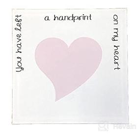 img 4 attached to 📸 Capture the Love: 'You Touched My Heart' Canvas Hand Print Kit - Cherishable Keepsake Gift