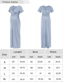 img 1 attached to Plus Size Maternity Maxi Dress For Baby Shower Or Photography - MUSIDORA
