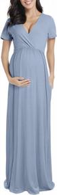 img 4 attached to Plus Size Maternity Maxi Dress For Baby Shower Or Photography - MUSIDORA