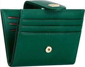 img 4 attached to Slim Women'S Bifold Wallet W/ Credit Card Holder & Zipper Coin Pocket - GEEAD