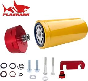 img 4 attached to Red 1R-0750 GM Chevy GMC Duramax 6.6L Diesel Fuel Filter and Adapter Kit for 2001-2016 Duramax LB7/LLY/LBZ/LMM/LML