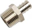 1/2-inch pex x 1/2-inch male npt crimp adaptor fitting (pack of 5) - ltwfitting lead free brass pex adapter logo