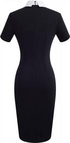 img 1 attached to Homeyee Ladies' Turn-Down Collar Celebrity Business Bodycon Dress For Enhanced SEO