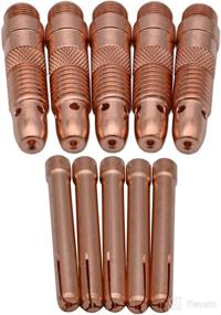 img 4 attached to 🔥 High-Quality TIG Welding Torch Consumables Kit: 10Pcs Collet Body 10N31 (1/16") & Collet 10N23 (1/16") for Torch Models 17, 18, and 26