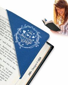 img 3 attached to Уникальный подарок любителю книг: персонализированная кожаная угловая закладка ABAMERICA из 2 шт. из США
