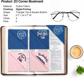 img 2 attached to Unique Book Lover Gift: ABAMERICA 2 Pcs Personalized Leather Corner Bookmark From USA