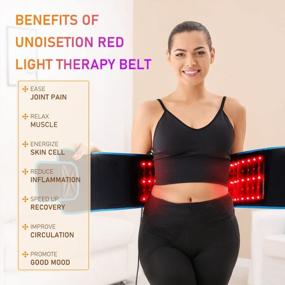 img 1 attached to Red Light Therapy For Body FDA Cleared UNOISETION Red Light Therapy Belt Device For Pain Relief Flexible Wearable Fitness Wrap Belt With Timer For Back Shoulder Joints Muscle Pain Relief (Blue)