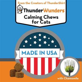 img 1 attached to Vet-Recommended ThunderWunders Cat Calming Chews - Effective for Reducing Situational Anxiety, Vet Visits, Travel, Separation, Fireworks, Thunderstorms & More! 100 Count