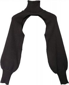 img 4 attached to Stay Stylish And Cozy With Xxxiticat Women'S Turtleneck Shrug Sweater