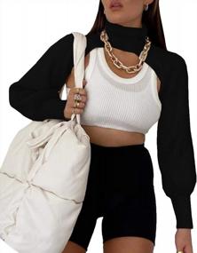 img 2 attached to Stay Stylish And Cozy With Xxxiticat Women'S Turtleneck Shrug Sweater
