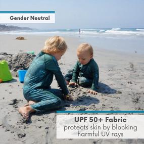 img 1 attached to Солнцезащитный костюм с длинным рукавом для мальчиков с защитой от солнца UPF 50+ в нескольких цветах от SwimZip