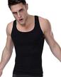 shaxea men's seamless compression shirt, body slimmer shapewear with tummy control, gynecomastia undershirt tank top 2 logo