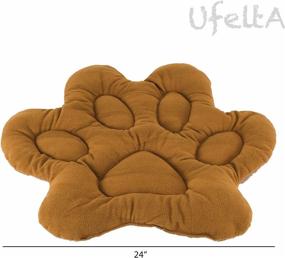 img 2 attached to 🐾 Paw-Shaped Blanket Pad: Ideal for Cats and Dogs Up to 15 Lbs - Switchable, Washable & Durable - Perfect for Travel - Autumn Beige, 24 inches