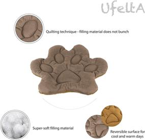 img 3 attached to 🐾 Paw-Shaped Blanket Pad: Ideal for Cats and Dogs Up to 15 Lbs - Switchable, Washable & Durable - Perfect for Travel - Autumn Beige, 24 inches