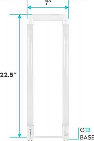 img 1 attached to 4 Pack LUXRITE U Bend LED Tube Light, 15W (32W Equiv.), 3500K-5000K Colors, 1900 Lumens, UL Certified