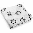 soft and breathable panda muslin swaddle blanket made with 100% cotton - large 47’’ x 47’’, 1 pack by kyapoo logo
