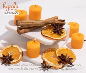 img 1 attached to 9 Pack Winter Orange Scented Votive Candles - 12 Hour Burn Time, European Made | HYOOLA