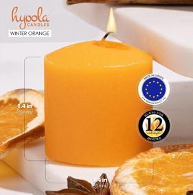 img 2 attached to Свечи Votive с ароматом зимнего апельсина, 9 шт., время горения 12 часов, европейское производство | ХЁУЛА