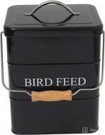 🐦 morezi bird seed and feed storage tin - white-coated carbon steel with tight fitting lid - storage canister tins логотип