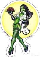 🍒 cherry redd - zombie brain pinup girl sticker decal - enhanced seo логотип