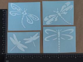 img 3 attached to 🐉 Dragonfly Decals 4 Pack: Small White Stickers for Enhanced Décor (Approximately 3.5 inches)