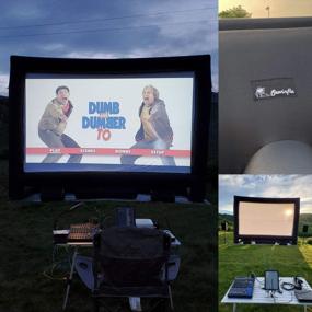 img 3 attached to 22-Foot Inflatable Outdoor And Indoor Movie Projector Screen With Blower - Front And Rear Projection, Mega Blow Up Screen For Parties, Quick And Easy Setup