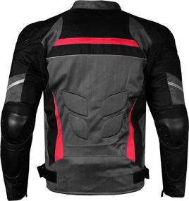 img 3 attached to 🧥 AirTrek Men's Mesh Motorcycle Touring Waterproof Rain Armor Biker Jacket Grey S - Ultimate Protection for Bikers!