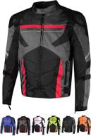 🧥 airtrek men's mesh motorcycle touring waterproof rain armor biker jacket grey s - ultimate protection for bikers! logo