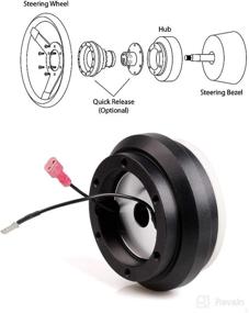 img 1 attached to 🚗 RASTP 6-Hole Steering Wheel Short Hub Adapter for Honda Civic EG 90-97 - Boss Kit