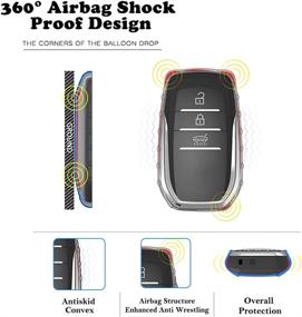 img 3 attached to 🔒 Enhanced Protection: QBUC Smart Key Fob Cover for Toyota