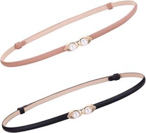 img 4 attached to 【CaserBay】Women Skinny Genuine Leather Waistband【Black】 Women's Accessories ~ Belts