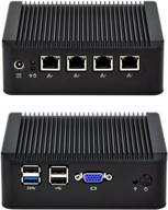 qotom q190g4-s02 barebone industrial pc gateway router - intel j1900, 4 gigabit nics, freebsd linux support (no ram, no ssd) logo