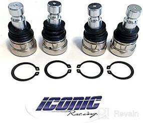 img 3 attached to High Performance Racing Front Ball Joints Set - Upper and Lower Set for Polaris RZR 570 800 900 S 4 XP - Compatible with All Models