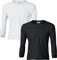 👕 gildan cotton sleeve t shirt boys' clothing - tops, tees & shirts (2 pack) логотип