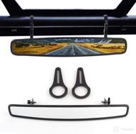 🏍️ motobiker 15" wide rear view race mirror convex mirror with 1.75" clamp - perfect fit for polaris rzr 800 1000 s 900 xp 1000, kawasaki, arctic cat wildcat логотип