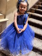 img 1 attached to Elegant Sequin Tutu Flower Girl Dress with One-Shoulder Design for Weddings and Pageants review by Barton Perez
