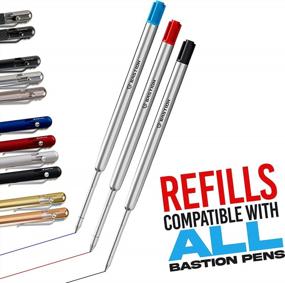 img 2 attached to Сменные гелевые чернила BASTION Pen Refill Red (6X) Замена для всех ручек Bastion Bolt Action Шариковые красные чернильные стержни Эксклюзивный глубоко пигментированный металлический картридж