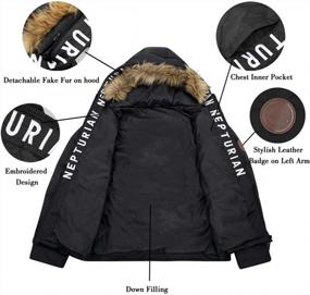 img 3 attached to Mens Puffer Jacket Winter Warm Heavyweight Waterproof Down Coat Faux Fur