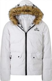 img 4 attached to Mens Puffer Jacket Winter Warm Heavyweight Waterproof Down Coat Faux Fur