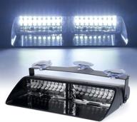 🚨 xprite 16 led warning strobe lights windshield with suction cups - white logo