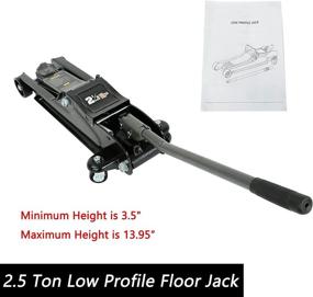 img 3 attached to 🚚 High Capacity Low Profile Floor Jack for High Body Frame Vehicles - 2.5 Ton (5,000 LB) Aluminum and Steel Lift for Car & Truck Tire Changes