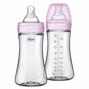 img 4 attached to Chicco Hybrid Baby Bottles - Invinci-Glass Inside, Plastic Outside - Anti-Colic Nipple - 2 Pack, Pink