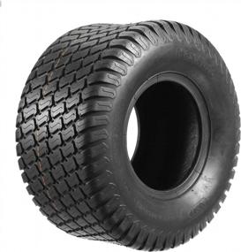 img 3 attached to MaxAuto Set Of 4 Lawn Mower Turf Tires 15X6-6 Front & 18X9.5-8 Rear Tractor Riding, 4PR, Tubeless